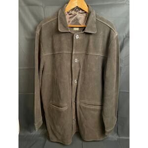 HBO Deadwood Genuine Leather Jacket Brown Suede Lined Men’s Coat